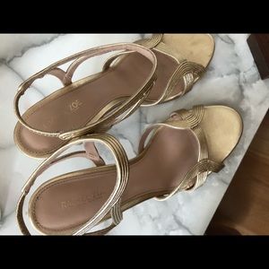Super Comfy! Rachel Zoe Gold Sandal heels.